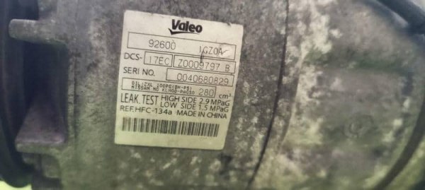 Компрессор кондиционера Nissan  926001GZ0A, 9910505156 ,17EC,Z0009797B Nissan  926001GZ0A, 9910505156 ,17EC,Z0009797B