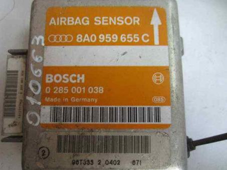 ЭБУ Электронный блок управления Airbag SRS Bosch 0 285 001 038 0285001038 8A0959655C 8A0959655 C 8A0 959 655 C Audi A4 B5 Ауди А4 Б5 год 1994 1995 1996 1997 1998 1999 (010663)
