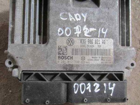 Электронный блок управления двигателем ЭБУ BOSCH 0281012390 0 281 012 390 03G906021AQ  03G906021 AQ  03G 906 021 AQ  VW Caddy 1.9 TDI Фольксваген Кэдди 1,9 турбодизель год 2004 2005 2006 2007 2008 2009 2010 2011 2012 2013 2014 2015 (007214)