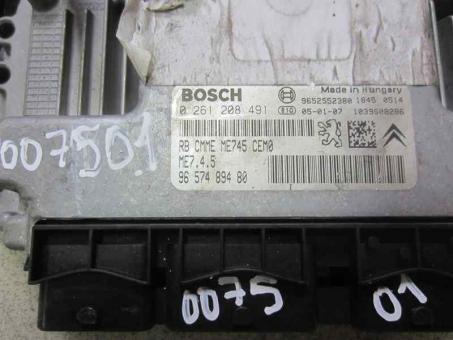 Электронный блок управления двигателем ЭБУ двигателя Bosch 0261208491  0 261 208 491 9657489480 96 574 896 80 Citroen  C4 1.6 HDI Ситроен Ц 4 1,6 турбодизель год  2004 2005 2006 2007 2008 2009 2010 2011  (007501)